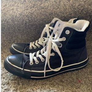 Black and White Hightop Converse
